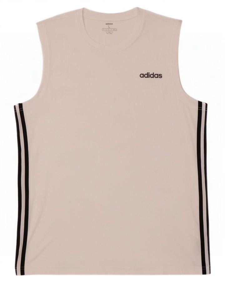 Adidas Hommes Climalite Débardeur Grand Blanc Polyester