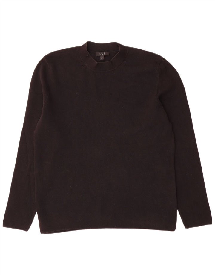Cos Pull à col roulé pour femme UK 14 en coton noir moyen