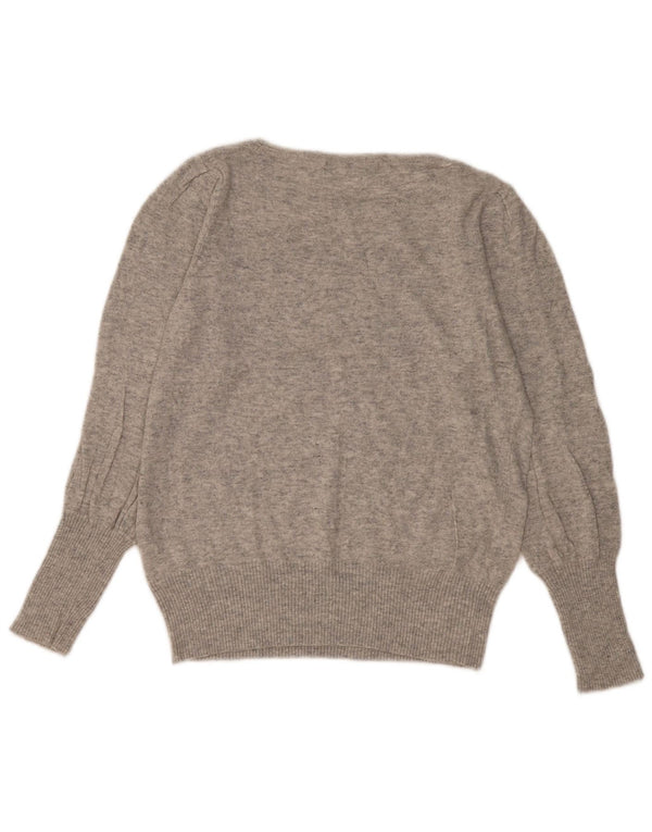 Marks & Spencer Pull col bateau pour femme UK 14 Gris moyen moucheté