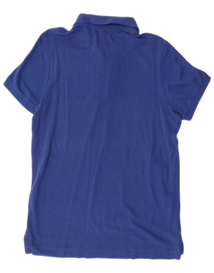Benetton Polo Homme Bleu Moyen Coton