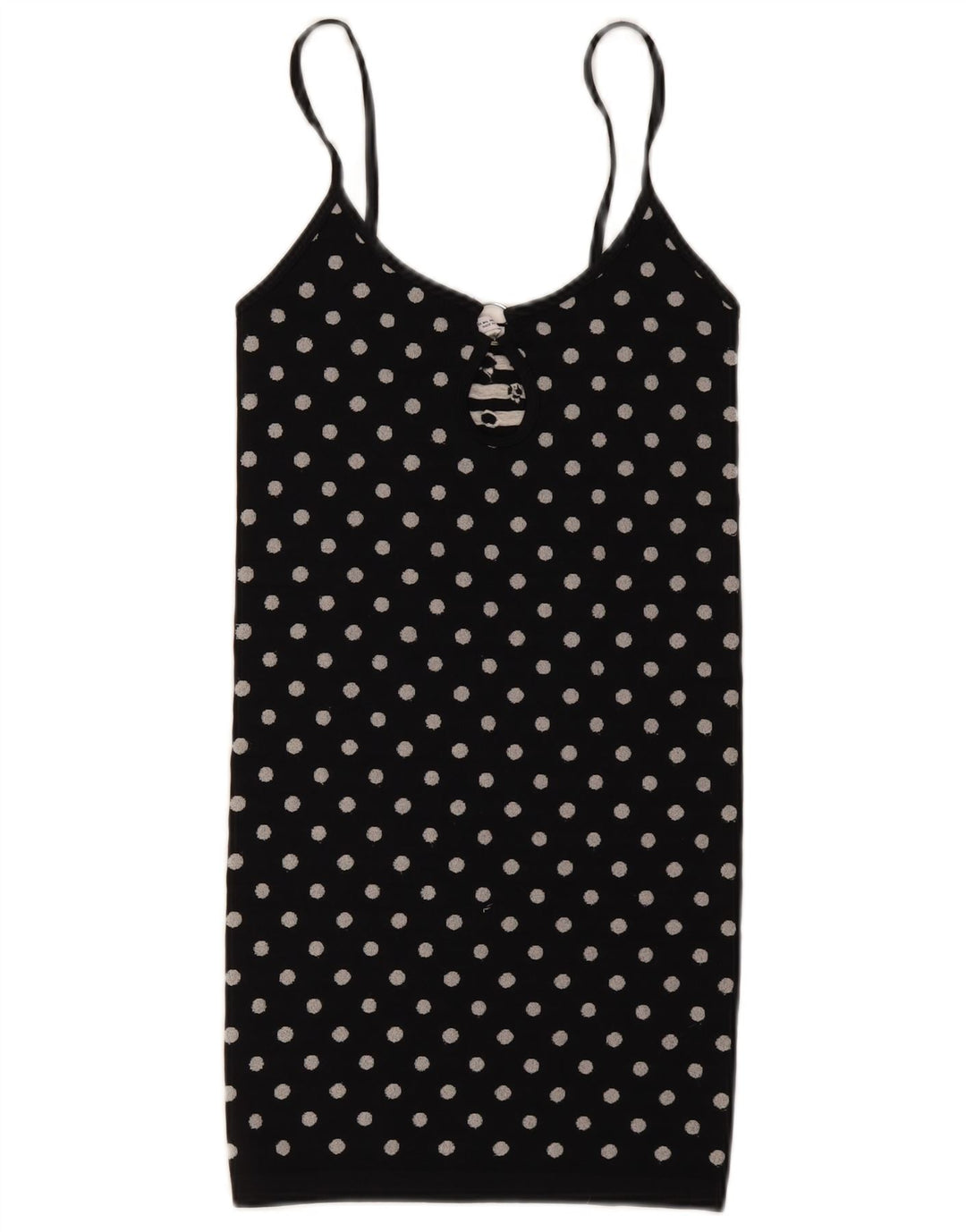 Zara Womens Cami Top UK 12 Medium Noir À Pois