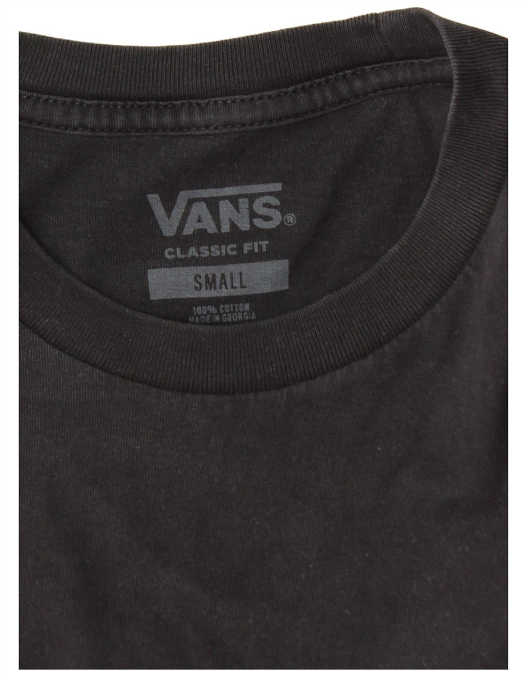 VANS T-shirt coupe classique pour hommes, petit, en coton noir