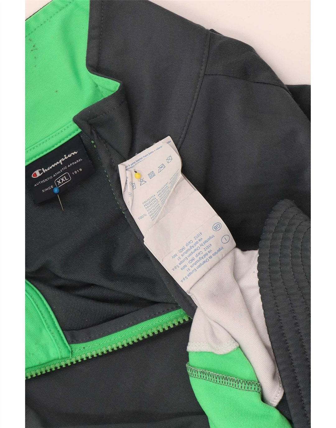 Champion Veste de survêtement pour homme 2XL Gris Colorblock Polyester