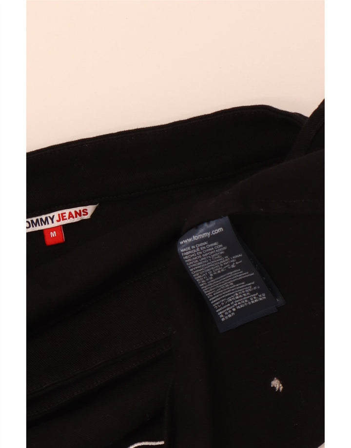 TOMMY HILFIGER Mini Jupe Portefeuille Femme Medium W28 Coton Noir