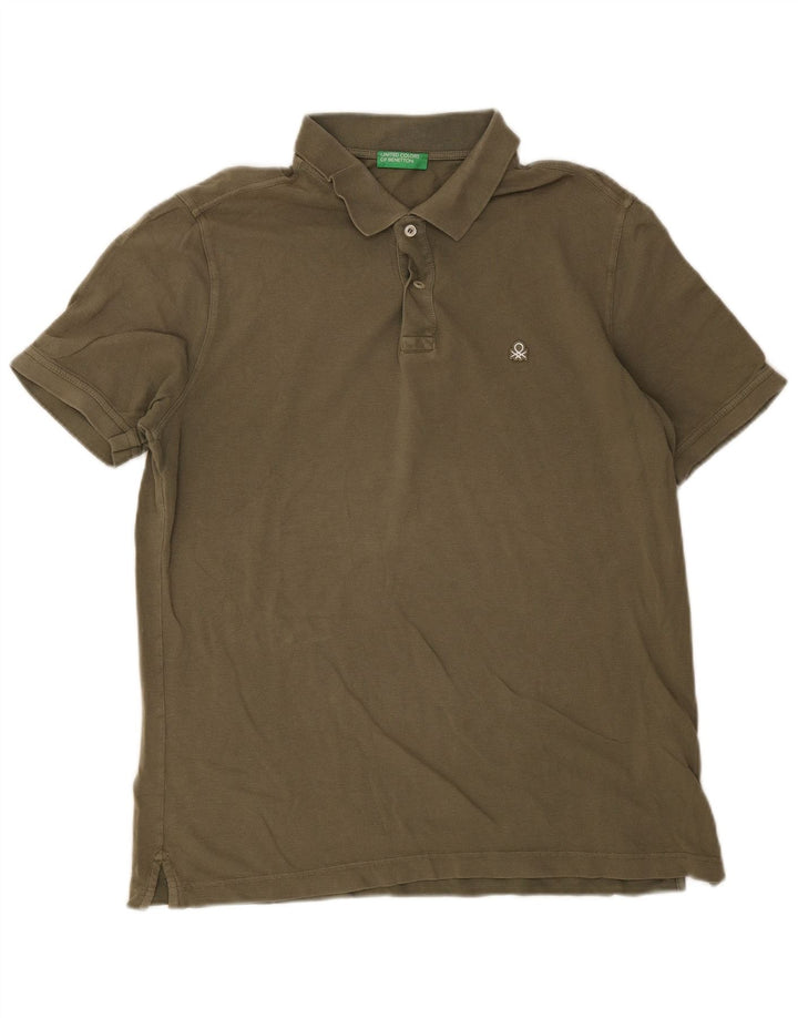 Benetton Polo Homme XL Kaki Coton