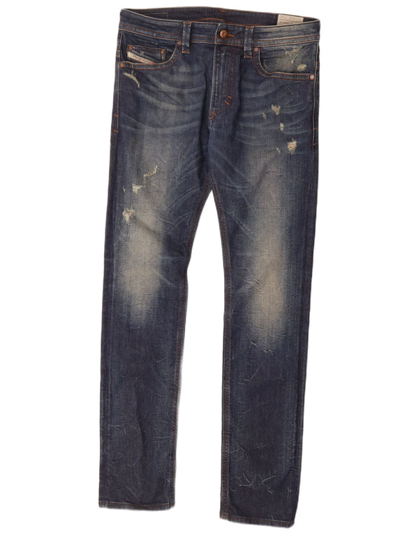 Diesel Jean skinny Thavar en détresse pour homme W31 L32 Bleu coton