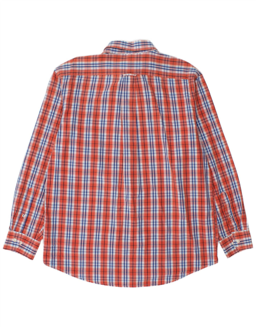 Izod Chemise Homme Grand Carreau Orange Coton