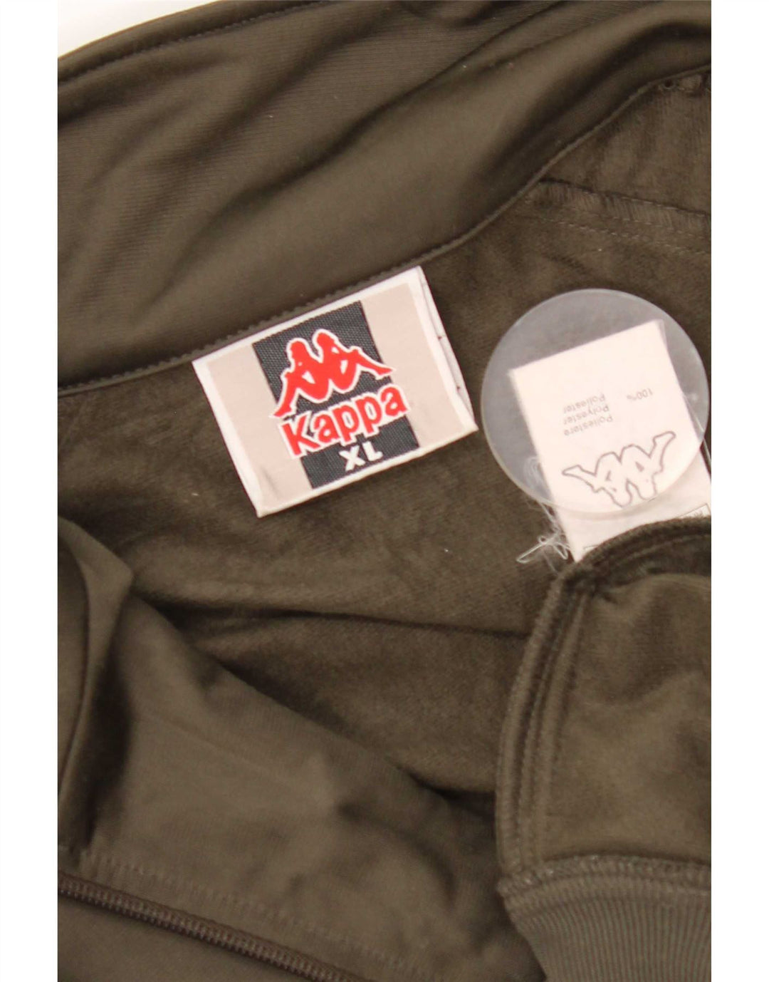 Kappa Veste de survêtement pour homme XL Kaki Polyester