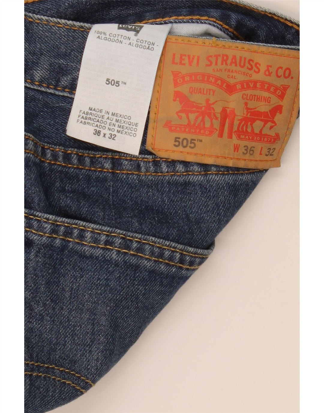 Levi's Jean Droit 505 Homme Bleu W36 L32 Coton