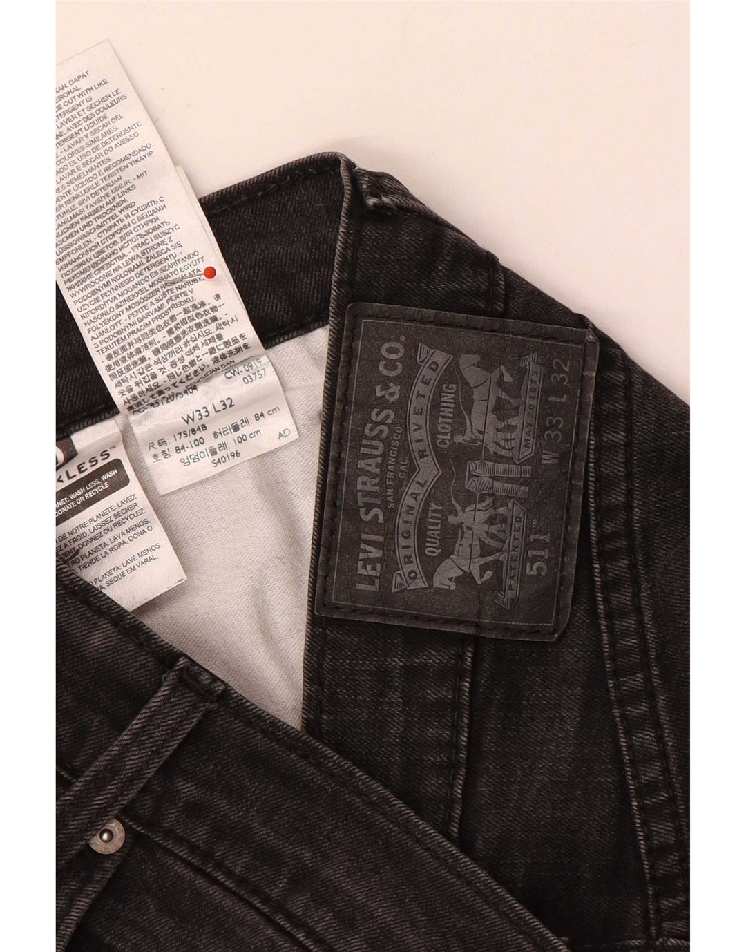 Levi's Jean Slim 511 Homme W33 L28 Gris Coton