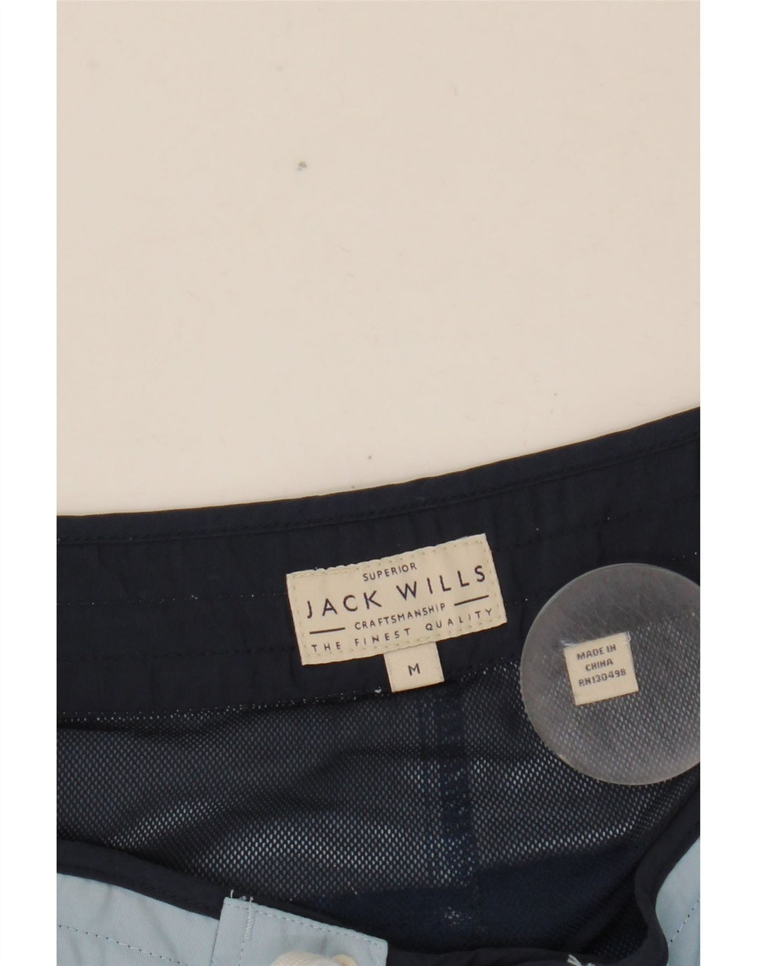 Jack Wills Short de Bain Graphique Homme Bleu Moyen Colourblock