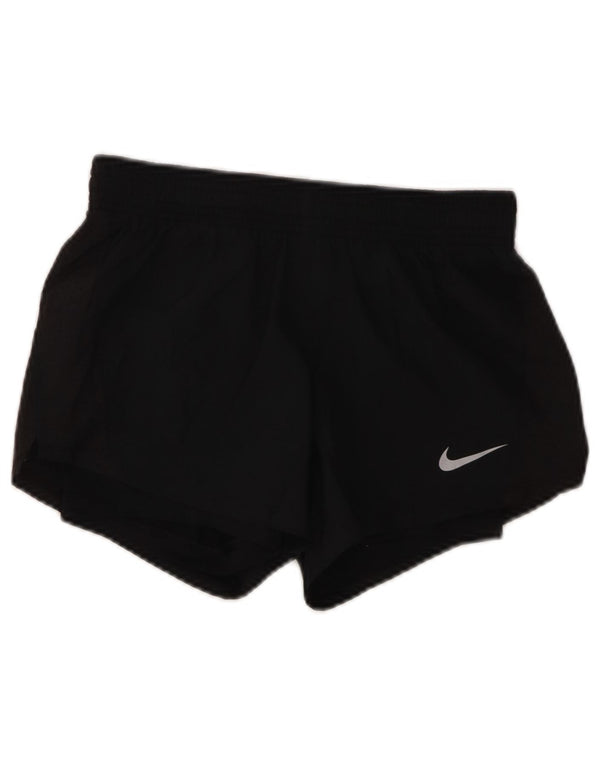 Nike Short de sport Dri Fit pour femme UK 4 XS Noir Polyester
