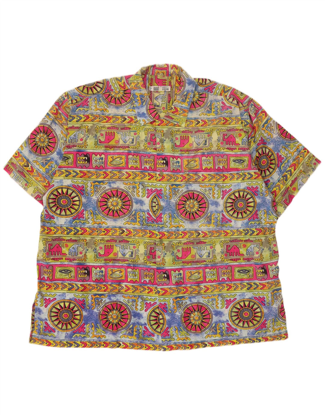 Avanti Chemise à motif abstrait pour homme Taille 41/42 Large Multicolore