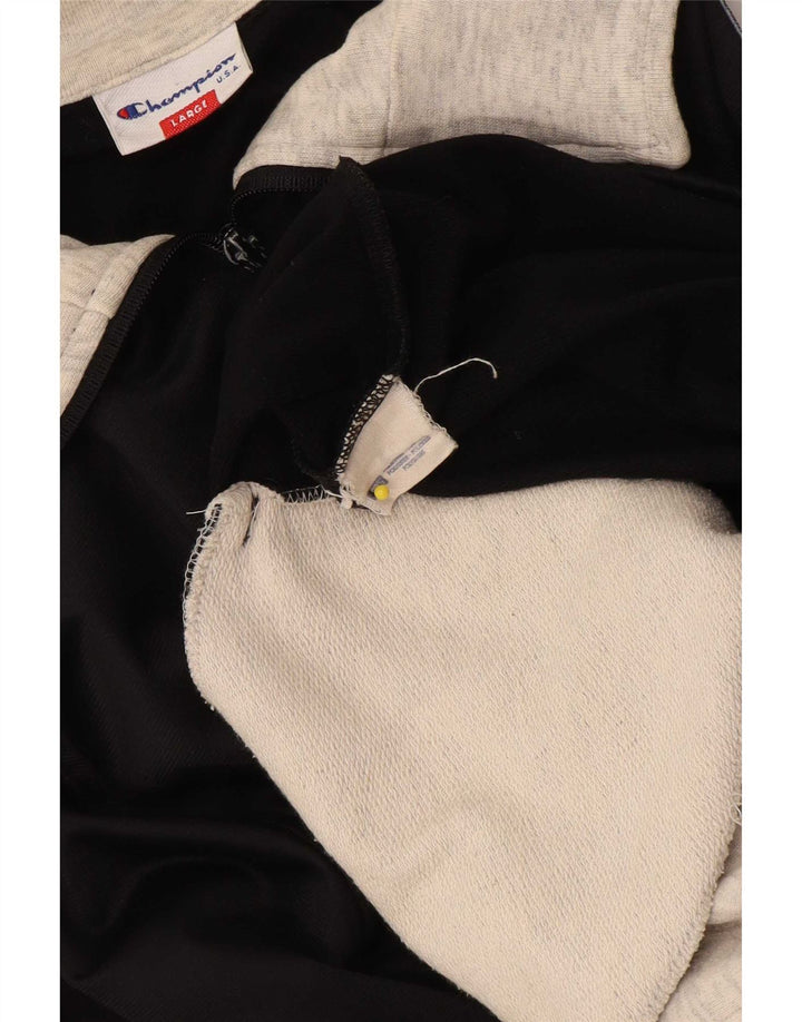 Champion Veste de survêtement graphique pour homme Taille L en polyester noir
