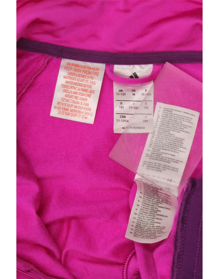 ADIDAS Veste de survêtement pour fille 11-12 ans Rose Colourblock Polyester