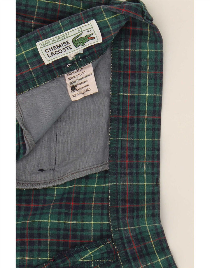 Lacoste Mens Pegged Chino Shorts Taille 42 Moyen W31 Vert Check Cotton