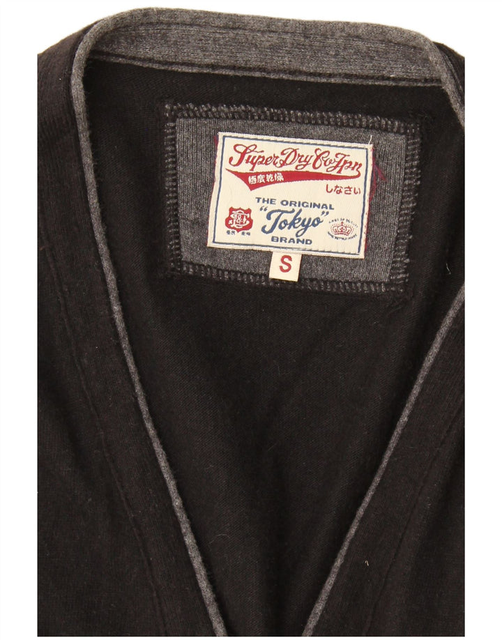 Superdry Pull Cardigan Femme UK 10 Petit Noir