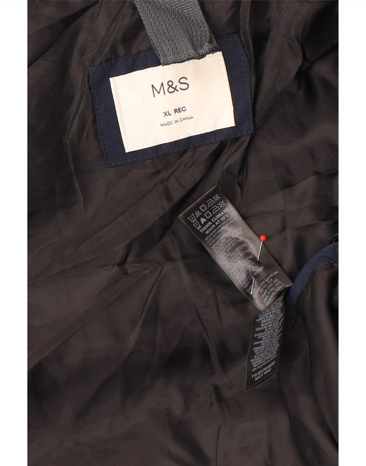 Marks & Spencer Veste matelassée pour homme UK 42 XL Bleu marine Polyester