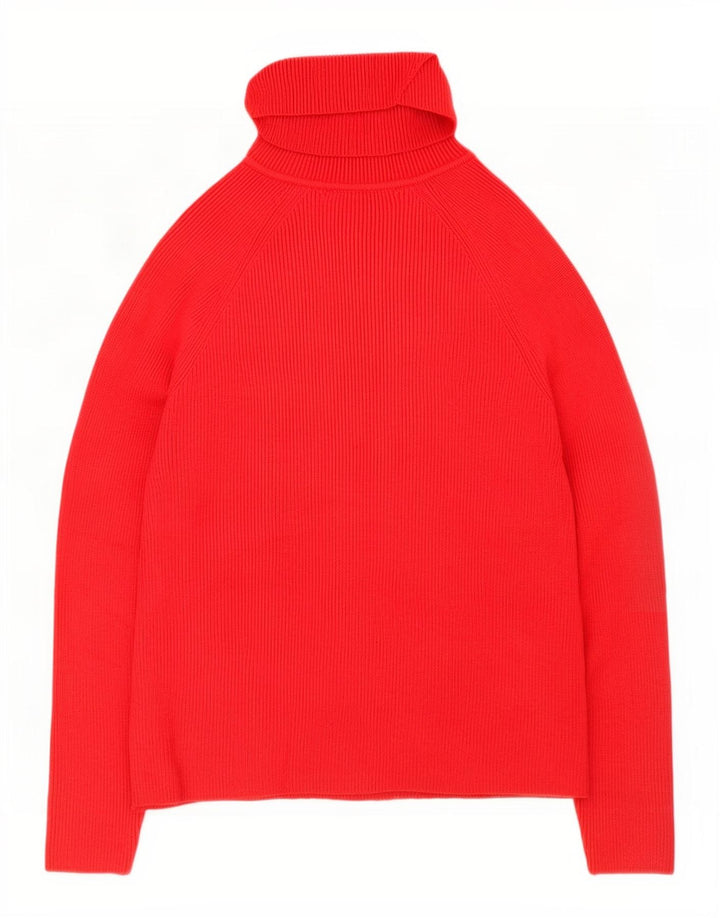 Marks & Spencer Pull col roulé pour femme UK 10 Petite viscose rouge