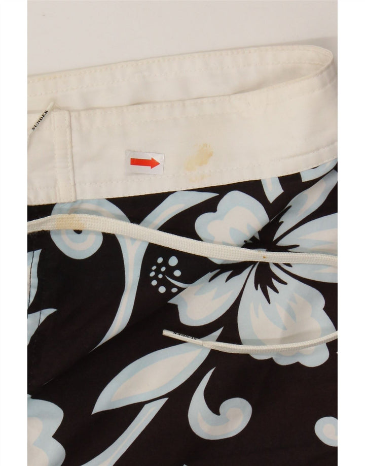 SUNDEK Short de Bain Homme Grand Noir Floral Polyester