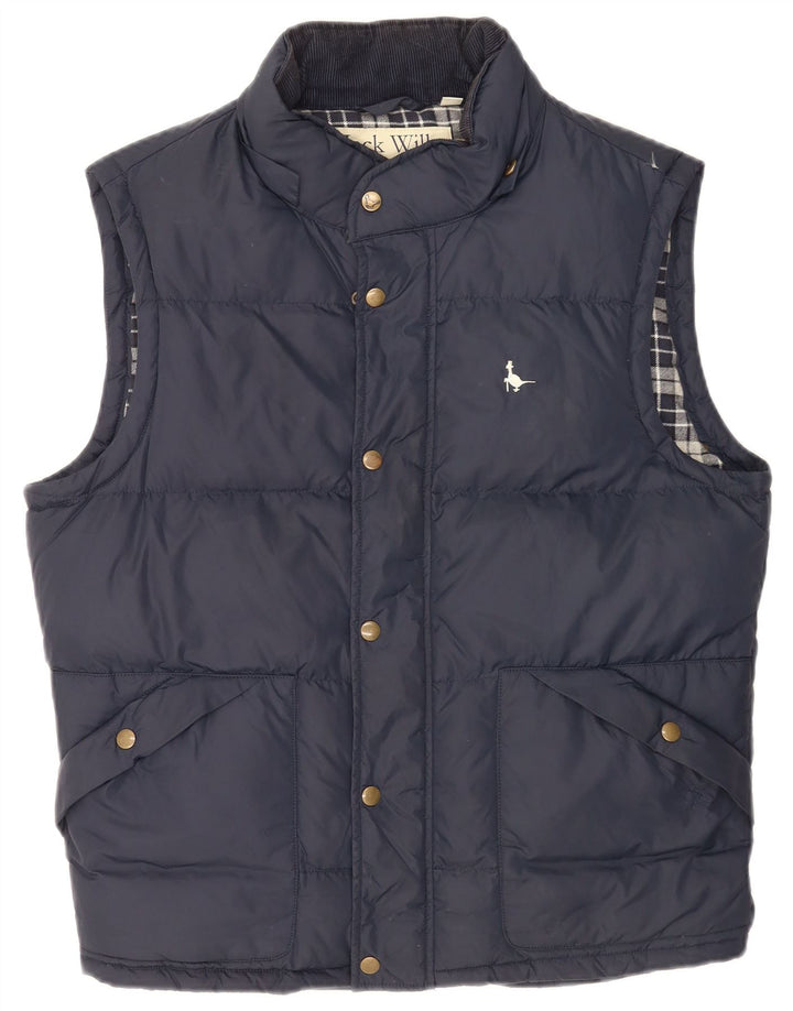 Jack Wills Gilet rembourré pour homme UK 38 Medium Bleu marine Nylon