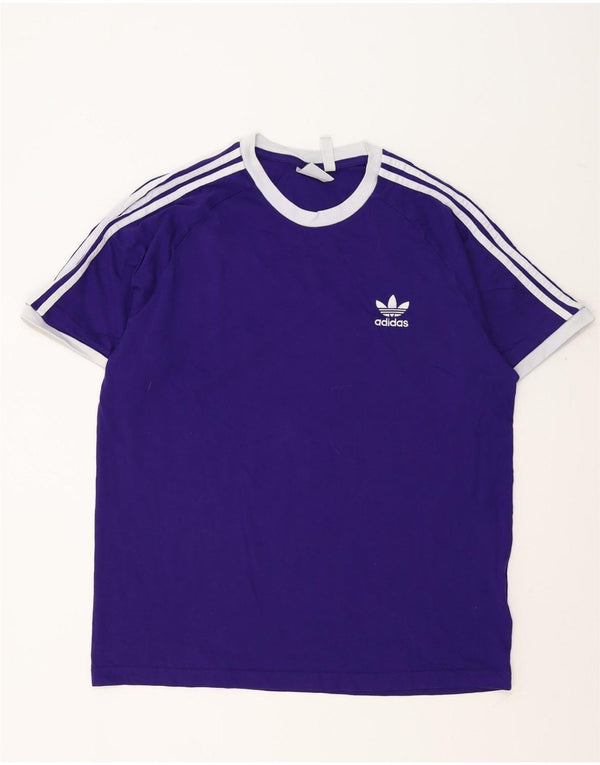 Adidas T-Shirt Homme Top XL Violet Coton