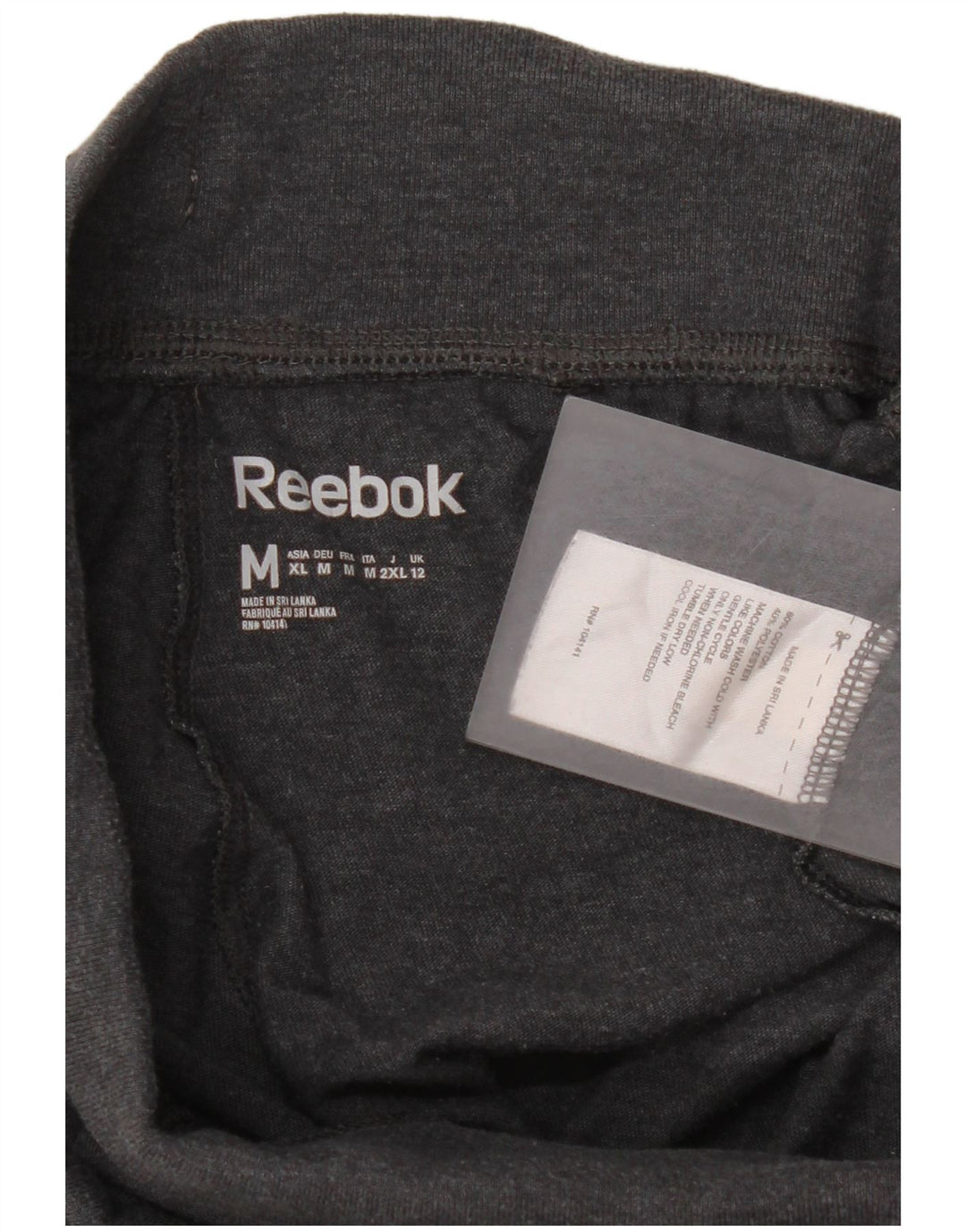 Reebok Pantalon de Survêtement Capri Joggers Femme Gris Moyen UK 44 Coton