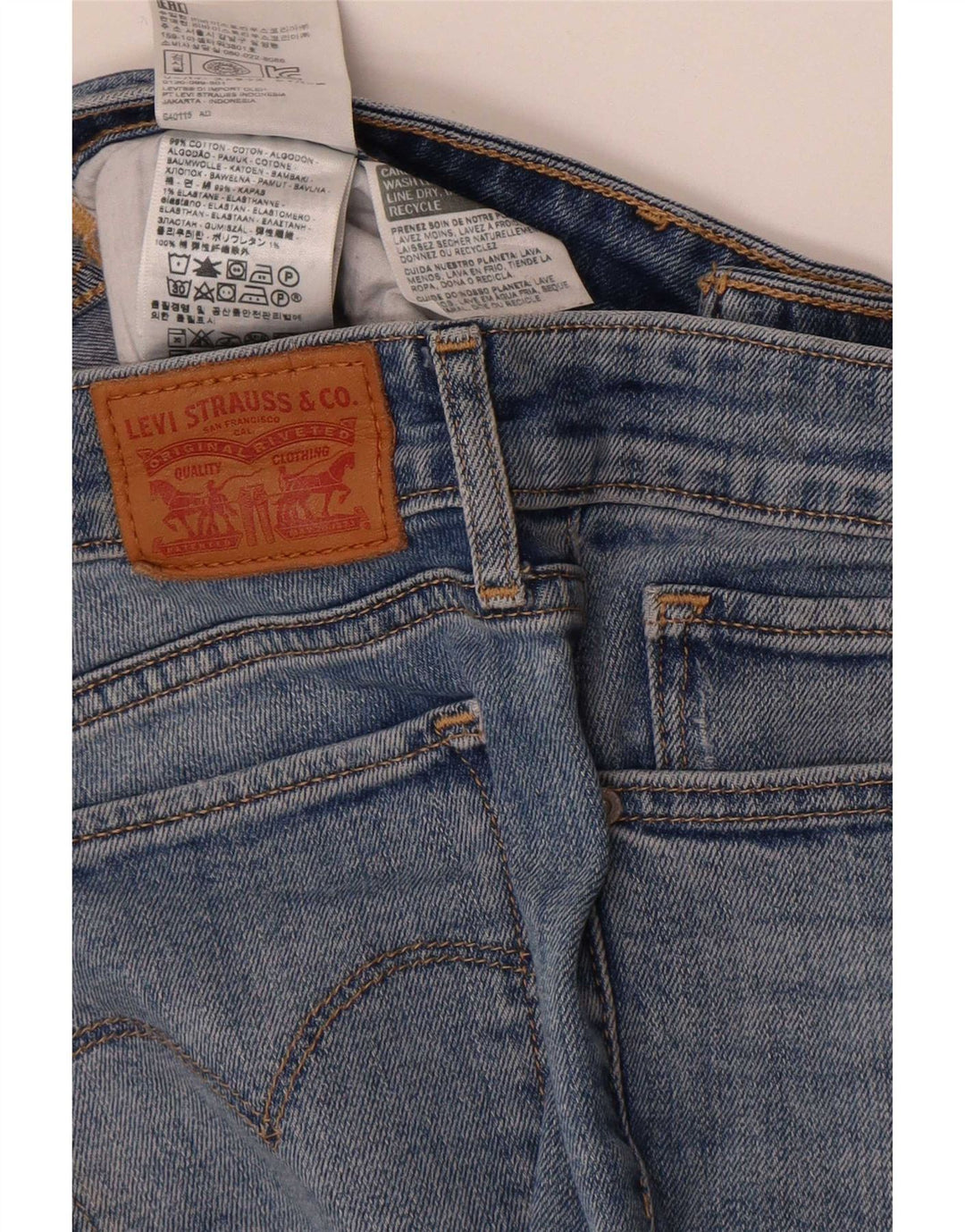 Levi's Jean Slim 712 Femme W31 L32 Bleu Coton