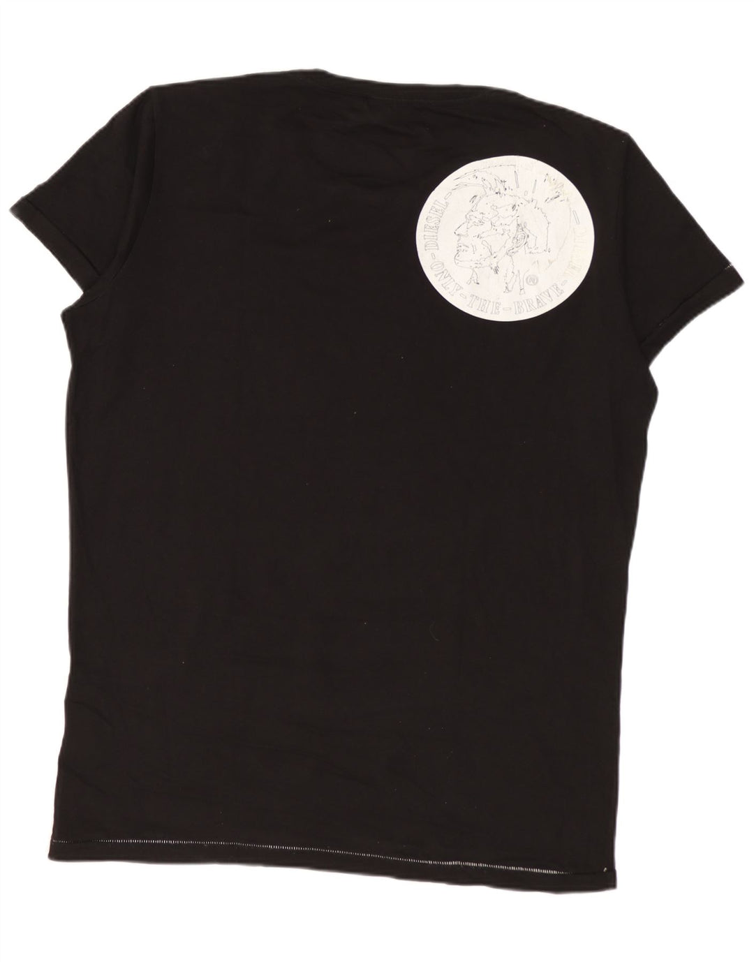 DIESEL T-Shirt Graphique Homme Noir Moyen à Pois Coton