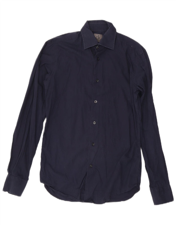 Calvin Klein Chemise Homme Taille 38 15 Coton Bleu Marine Moyen
