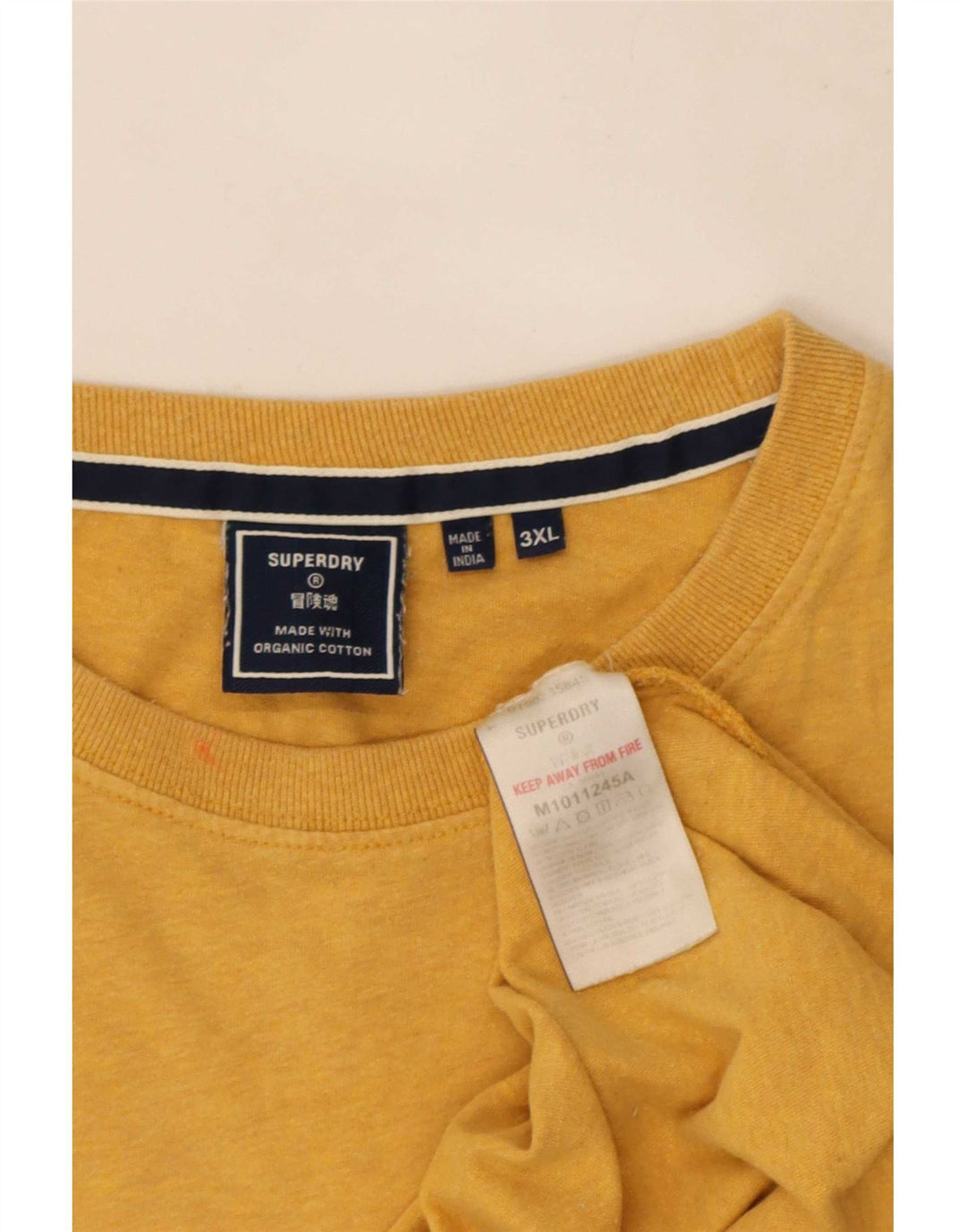 Superdry T-Shirt Homme Top 3XL Jaune Coton