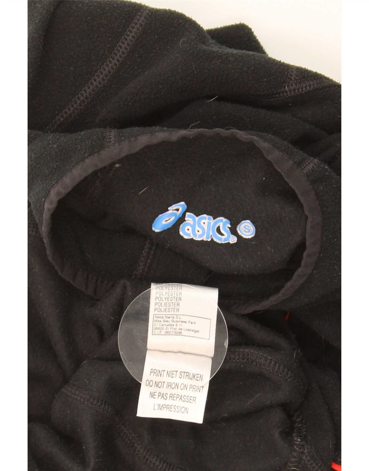 Asics Pull polaire à col zippé pour homme Petit noir Polyester