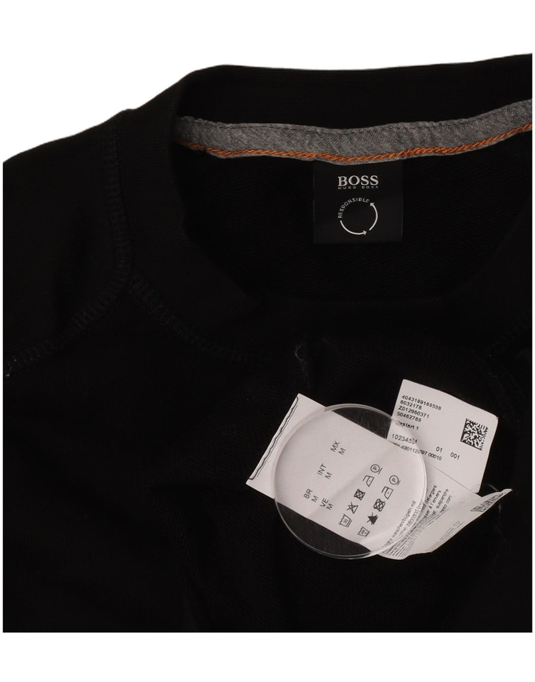 HUGO BOSS Sweat-shirt en coton noir moyen pour homme