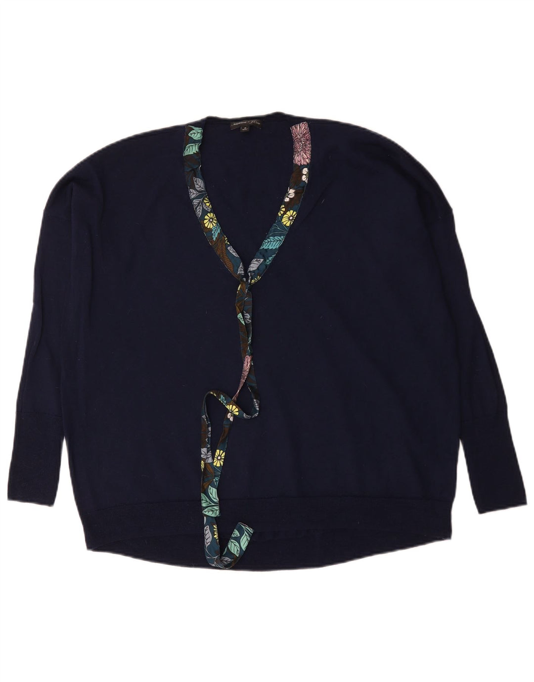 J. Crew Pull surdimensionné à col en V pour femme UK 14 Bleu marine moyen