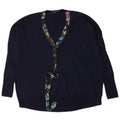 J. Crew Pull surdimensionné à col en V pour femme UK 14 Bleu marine moyen