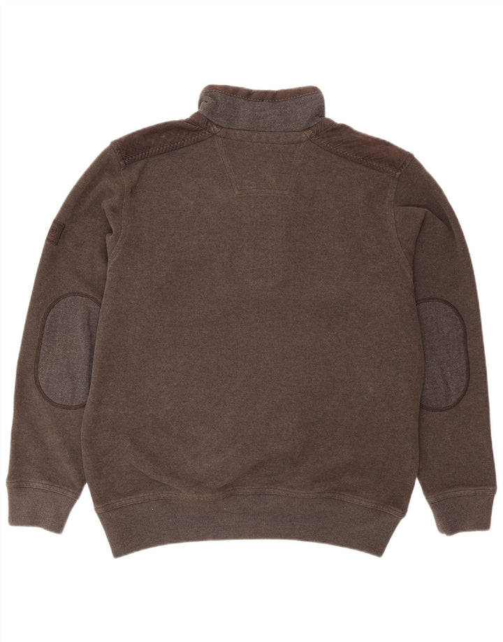 Pierre Cardin Pull Col Zippé Homme Marron Moyen