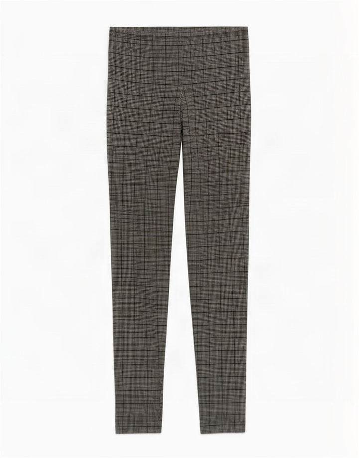 Zara Leggings Femme UK 14 Pied-de-poule Noir Moyen