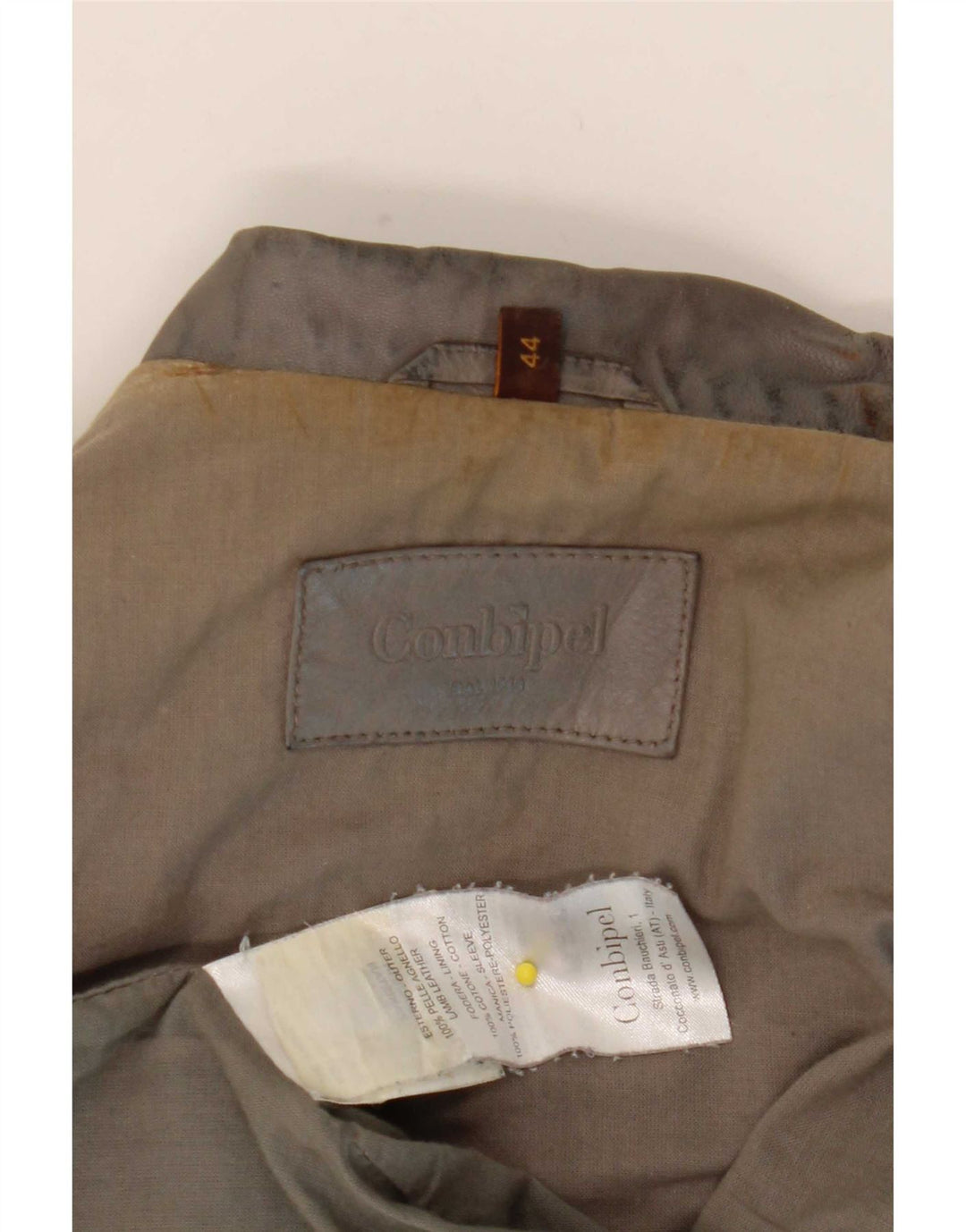 Conbipel Veste en Cuir Femme IT 44 Gris Moyen