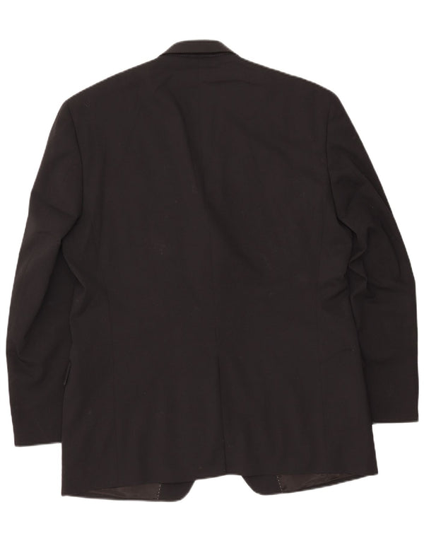 Chaps Mens 2 Button Blazer Jacket UK 42 XL Black Wool
