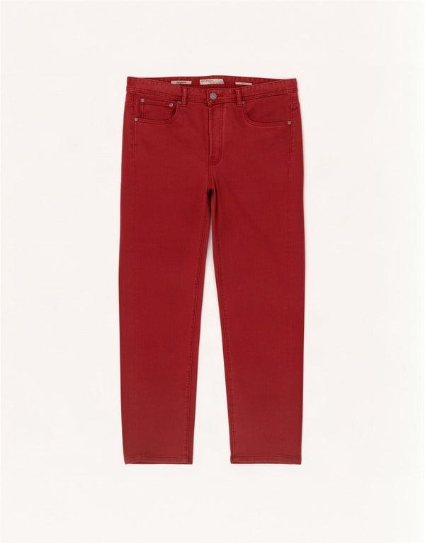 Conbipel Jean droit homme IT 54 2XL W38 L30 rouge coton