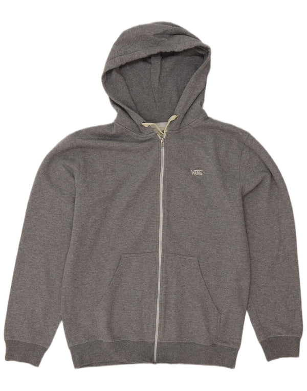Vans Pull à capuche zippé pour hommes, grand gris, polyester