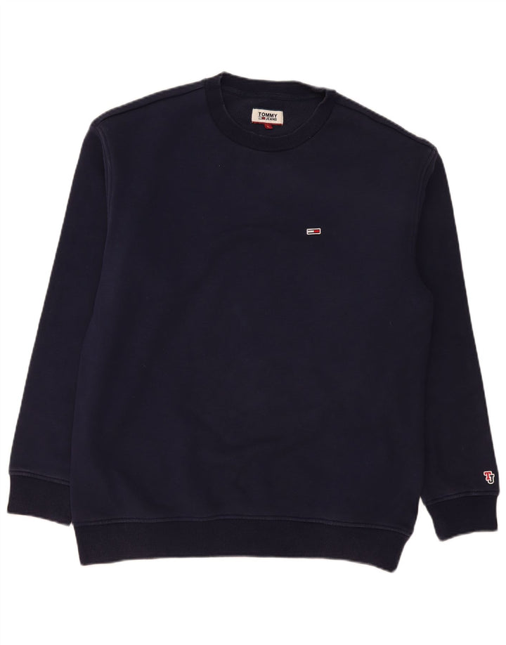 Tommy Hilfiger Sweat-shirt pour homme en coton bleu marine Taille L