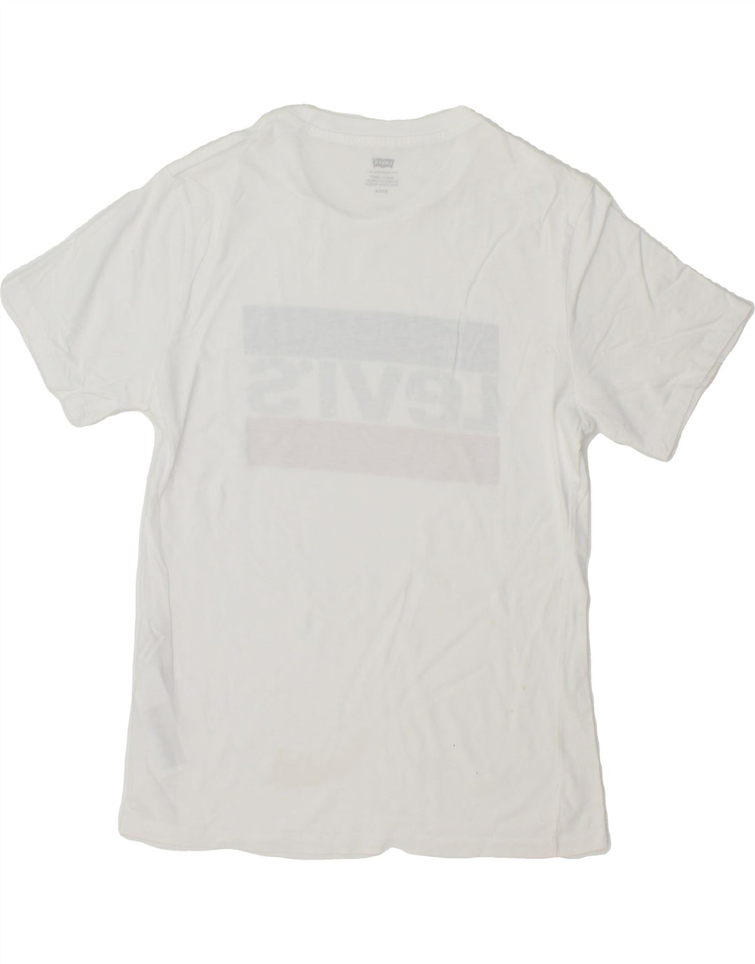 LEVI'S Mens Graphic T-Shirt Top Small White Cotton Vintage Levi's and Second-Hand Levi's from Messina Hembry 