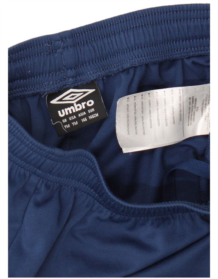 Umbro Short de Sport Garçon 9-10 ans Bleu Marine Moyen Polyester