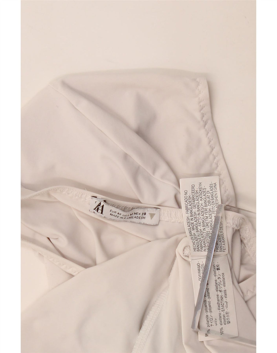 ZARA Femme Body UK 12 Medium Blanc Polyamide