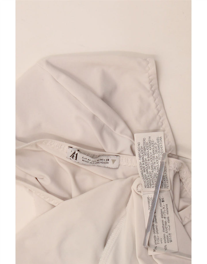 ZARA Femme Body UK 12 Medium Blanc Polyamide