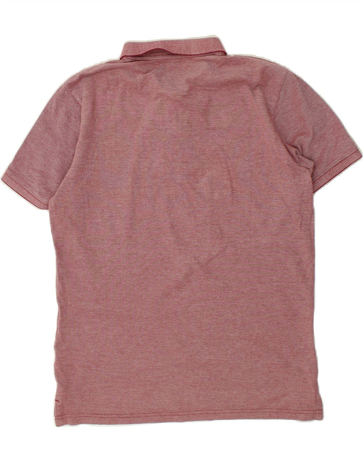 DACK'S Mens Slim Polo Shirt Large Red Cotton Vintage Dack's and Second-Hand Dack's from Messina Hembry 