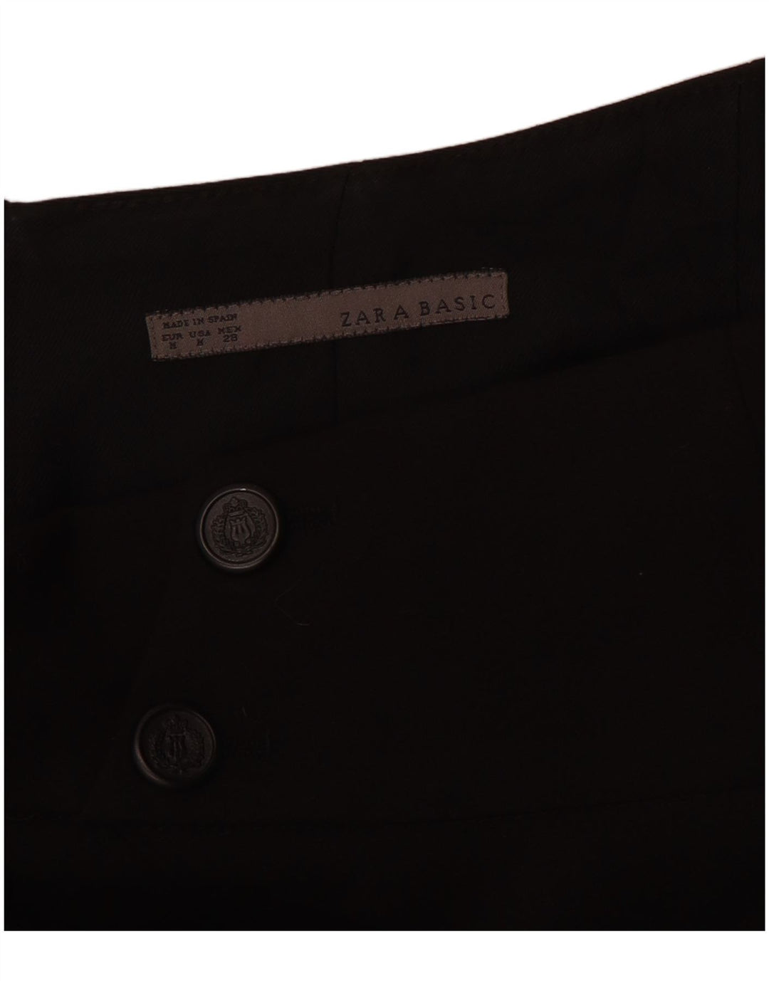 Zara Femme Jupe Crayon Taille Haute Moyen W26 Noir