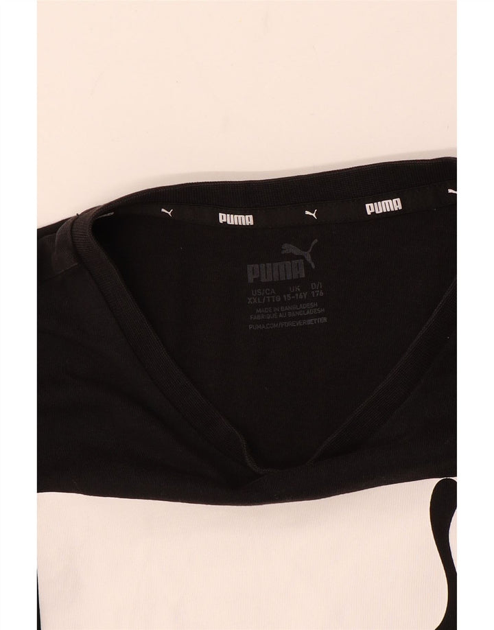 PUMA T-Shirt Graphique Garçon 15-16 ans Noir