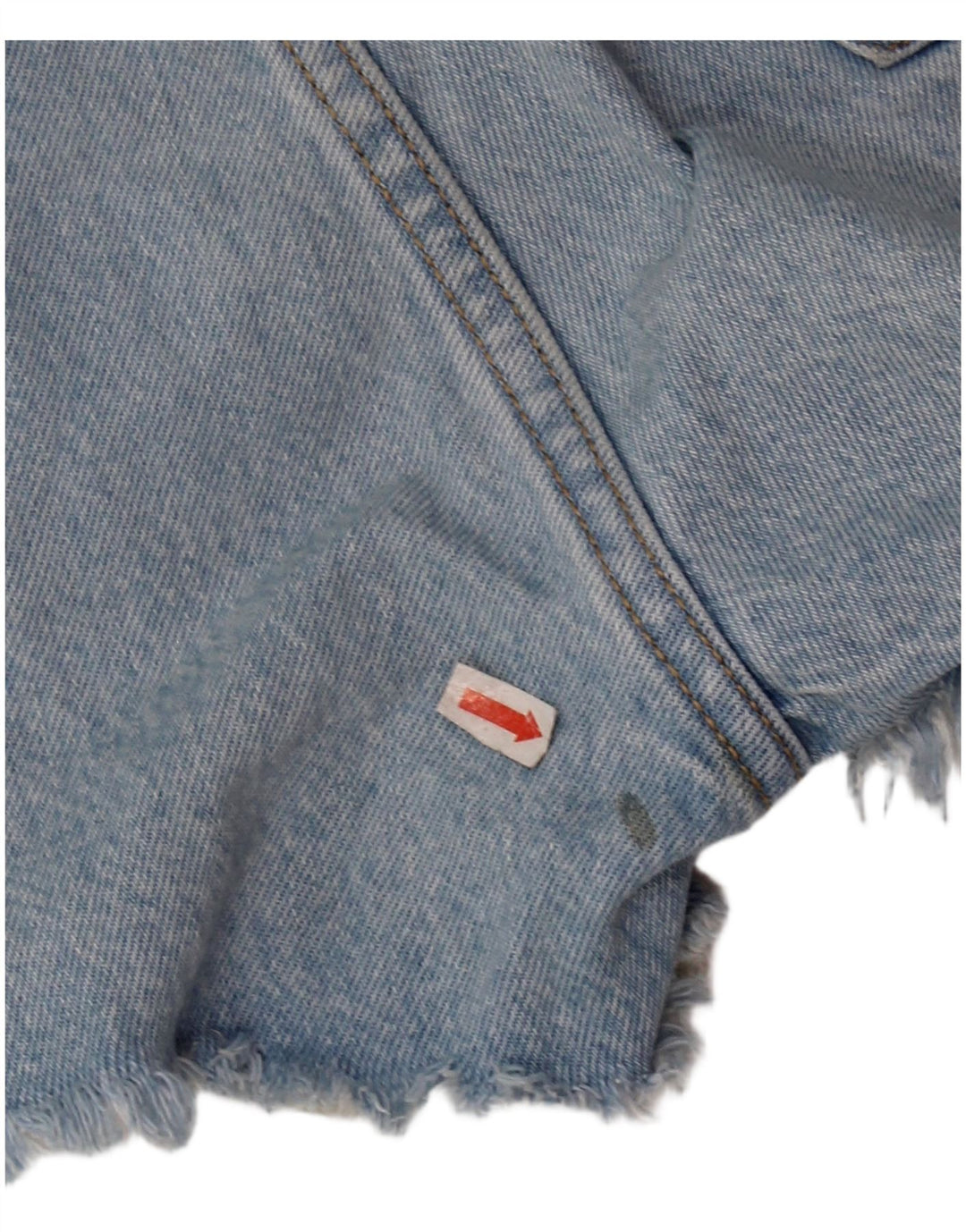 LEVI'S Short 501 Denim Vieilli Femme W28 Bleu Moyen Coton